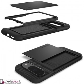 Spigen Slim Armor Cs dėklas - juodas (Google Pixel 9/Pixel 9 Pro)